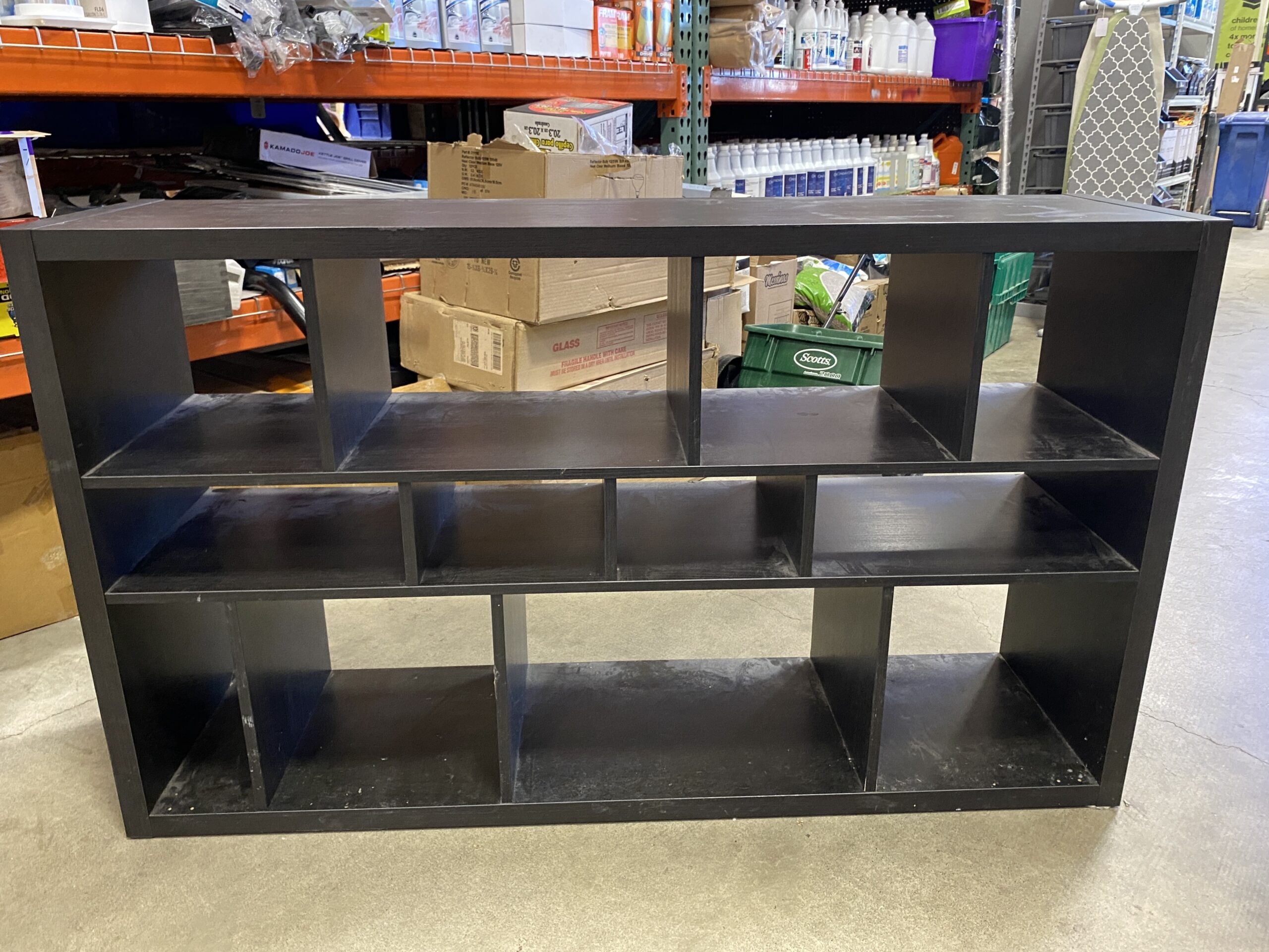Black Multi-Sized Cube Shelf Unit
