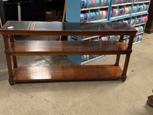 Grand Sofa Table W/Leather Inlay