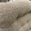 Fuzzy Beige Upholstered Arm Chair with Wooden Legs