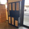 Black & Rattan Brown Paneled China Hutch