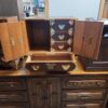 Stunning Chinoiserie Nightstand W/ Brass Accents