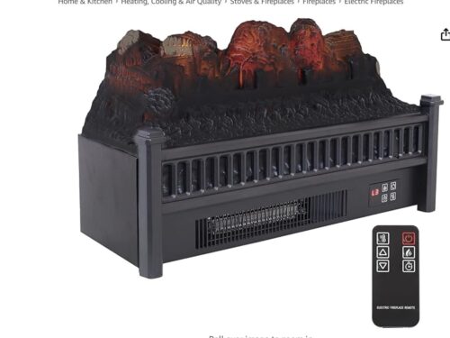SunnyDaze Heated Electric Log Fireplace Insert