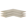 The Stow Company Set of 3 Corner Shelves in Weathered Grey