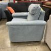 Extra Wide Powder Blue Wide Arm Sofa Chair