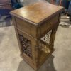 Ornate Tall Wooden End Table W/ 1 Drawer
