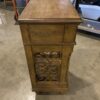 Ornate Tall Wooden End Table W/ 1 Drawer