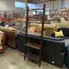 Red Wood 5 Tiered Leaning Ladder Bookshelf