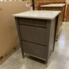 Deep Brown Based Creamy Marble Topped Cabinet