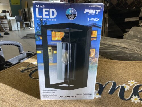 Feit Electric 14" LED Outdoor Lantern in Matte Black