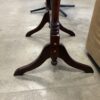 Polished Wood Swiveling Pedestal Mirror