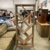 Modern Angled Shelf Dark Wood Bookshelf