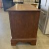 Red Wood Media Center with Built In Power Strip