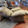 LA-Z-BOY Plump Grey-Beige Manual Recliner Armchair