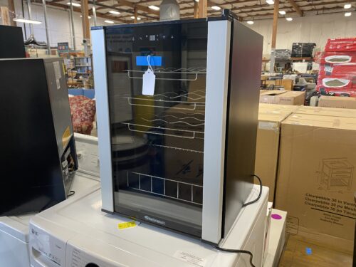 WINE ENTHUSIAST Silver Framed Mini Wine Chiller Model #268.68.20.01