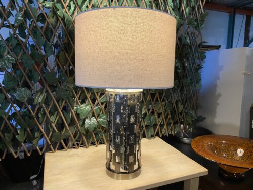 Chic Caged Mercury Glass Table Lamp