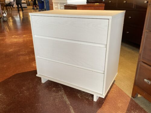 Clean-Lined White 3-Drawer Side Dresser