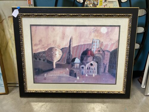 "Abstraction of Farm Life" Gold Framed Art Print