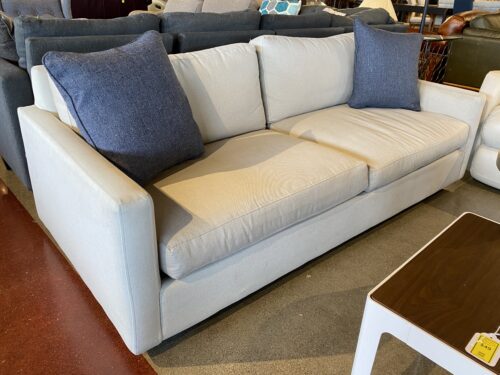 Clean-Lined Off White 3-Seater Sofa