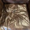 Cocoa Brown Faux Leather Stud Trim Armchair