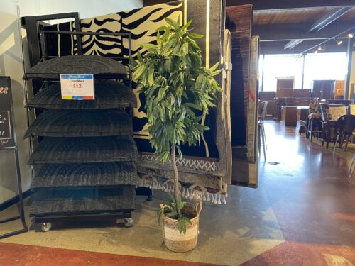Faux Tree in Earthy Woven Basket