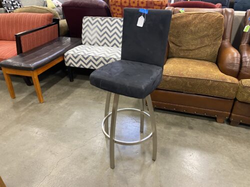 NICHOLAS Modern Swivel Counter Stool in Stormy Grey