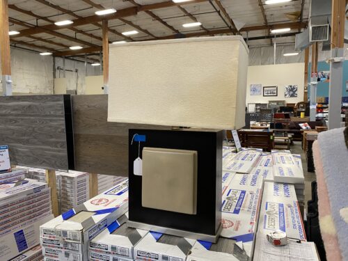 Modern Black and Cream Cubic Desk Lamp