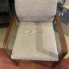 BERNHARDT Helium Side Chair, Grey & Walnut