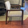 BERNHARDT Helium Side Chair, Grey & Walnut