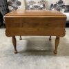 Vintage Look Oak End Table with Drop Down Leaves