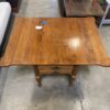 Vintage Look Oak End Table with Drop Down Leaves