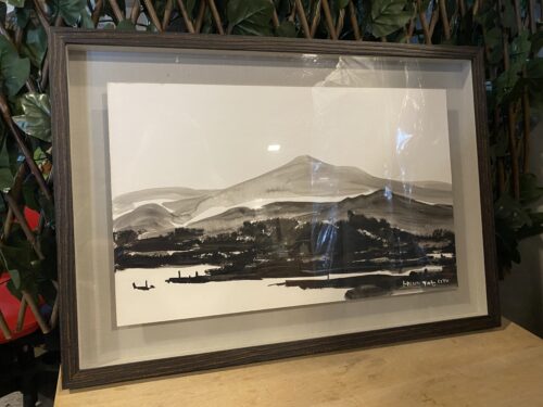 Original Signed Black & White Shadowbox Art