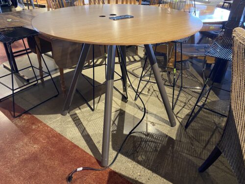 Tall Round Office Table w/ Outlets