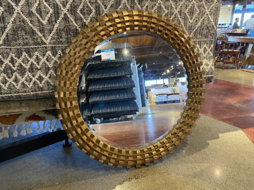BOMBAY COMPANY Large Gold Sunburst Wall Mirror