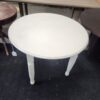 Petite White Round Dining Table
