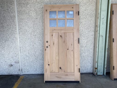 NEW! Knotty Alder 6 Lite Craftsman Door 36" X 80" (Southcenter Store)