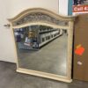 Light Wood Steel Filigree Large Mirror