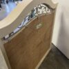 Light Wood Steel Filigree Large Mirror