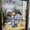 Large Vase Floral Painting in Black and Gold Frame