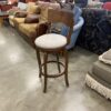 Dark Wood Circle Bar Stool