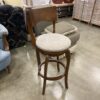 Dark Wood Circle Bar Stool