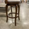 Dark Wood Circle Bar Stool