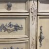 Opulent Pearl White Glass Shelf China Hutch