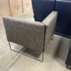 ADREU WORLD Brown Leather Corner Chair