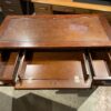X-Side Glass Panel Desk w/ Keyboard Drawer