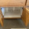 White Tile-Top 2-Sink Cabinet w/ Faucets