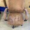 Brown Suede-Like Rolling Office Chair