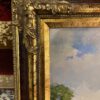 Large Victorian Woman Oil Painting in Ornate Frame
