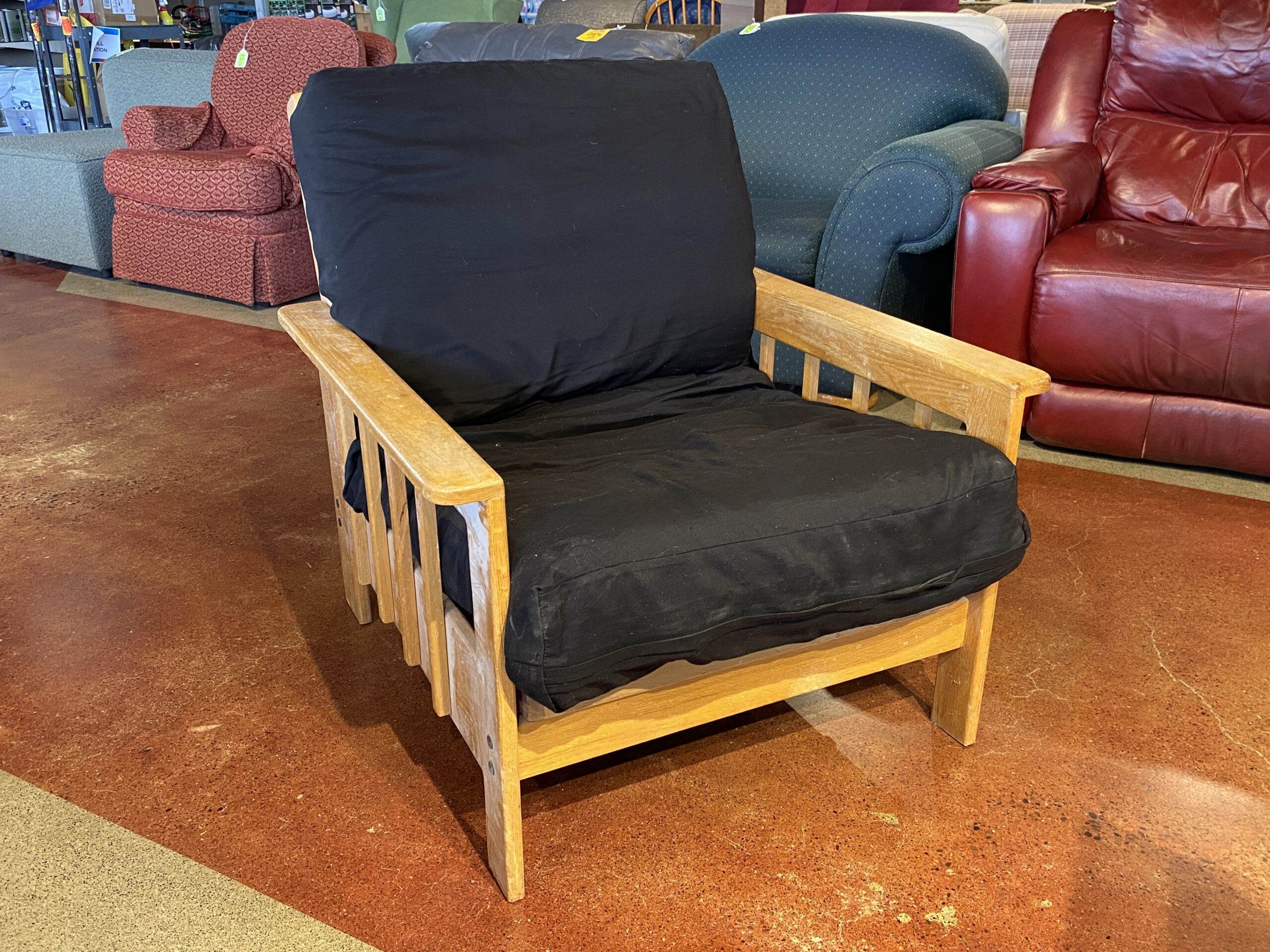 Wood Frame Slat-Side Armchair