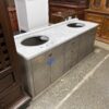 RESTORATION HARDWARE Maison Double Grey Marble Topped Vanity