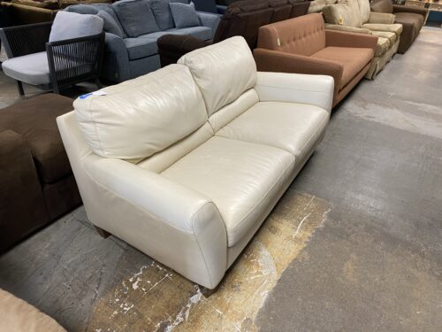Light Tan Faux Leather Sofa